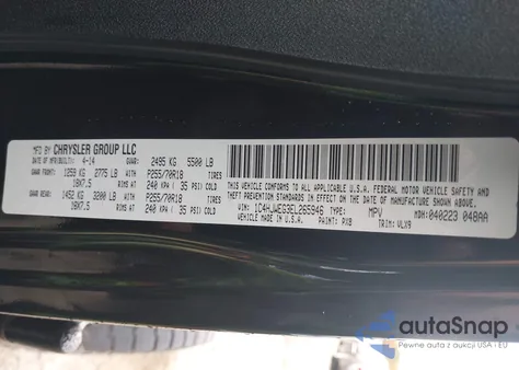 2014 Jeep Wrangler Unlimited Altitude z USA, uszkodzony, nr VIN 1C4HJWEG3EL265946